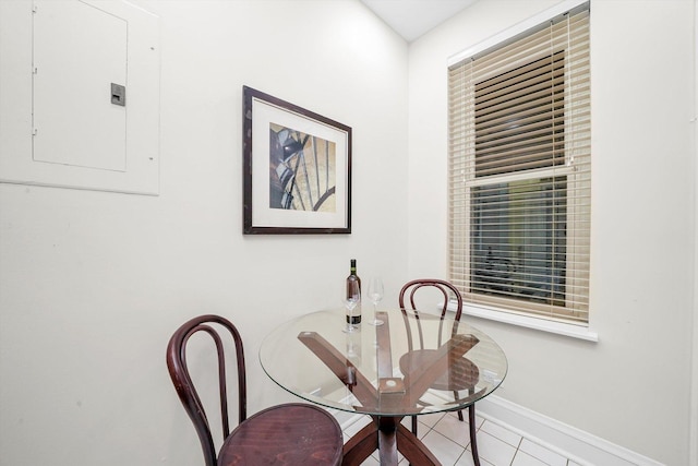 535 W Eugenie St Unit 1, Chicago, IL 60614 - dining area with electric panel and tile patterned flooring