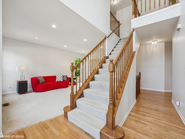 627 Williams Way, Vernon Hills, IL 60061 - staircase featuring wood finished floors and recessed lighting