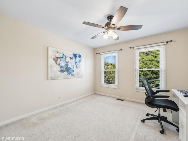 627 Williams Way, Vernon Hills, IL 60061 - unfurnished office featuring carpet flooring and ceiling fan