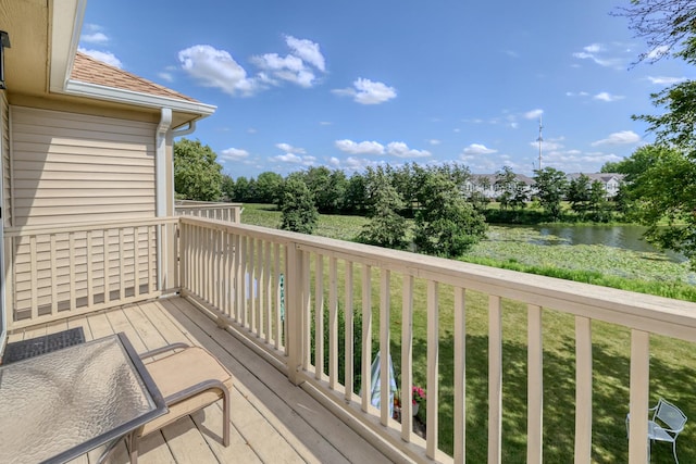362 Springlake Ln Unit C, Aurora, IL 60504 - deck featuring a water view