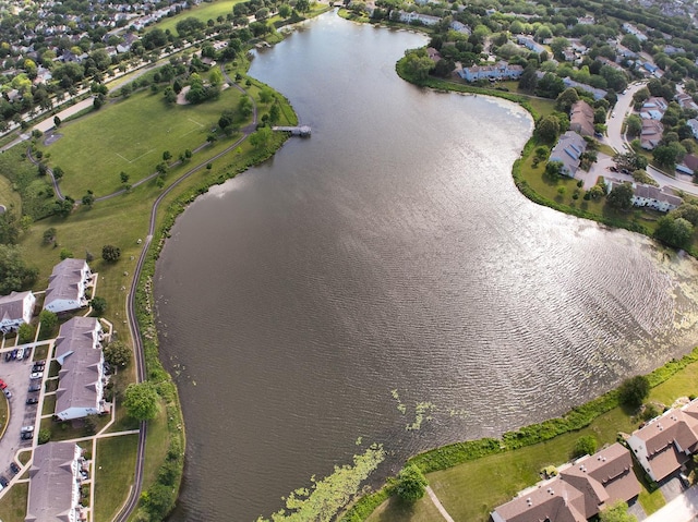 362 Springlake Ln Unit C, Aurora, IL 60504 - aerial view of property's location featuring a large body of water and nearby suburban area