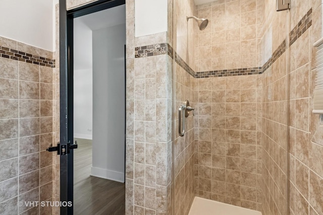 1575 Burning Trl, Wheaton, IL 60189 - bathroom with a stall shower and wood finished floors