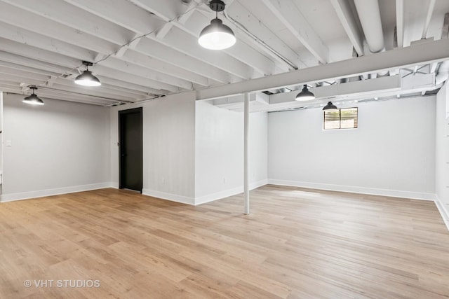 1575 Burning Trl, Wheaton, IL 60189 - below grade area featuring wood finished floors and baseboards