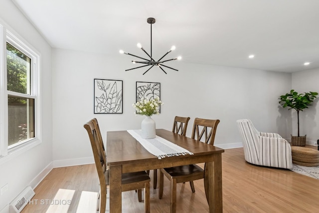 1575 Burning Trl, Wheaton, IL 60189 - dining space featuring a chandelier, light wood-style flooring, and recessed lighting