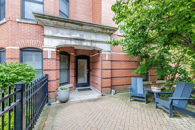 909 W Village Ct, Chicago, IL 60608 - doorway to property with brick siding