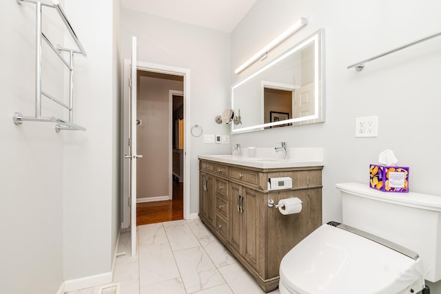 909 W Village Ct, Chicago, IL 60608 - bathroom with marble finish floors and double vanity