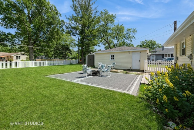 31 Johnathan Rd, Lake Zurich, IL 60047 - fenced backyard with a patio area and a shed