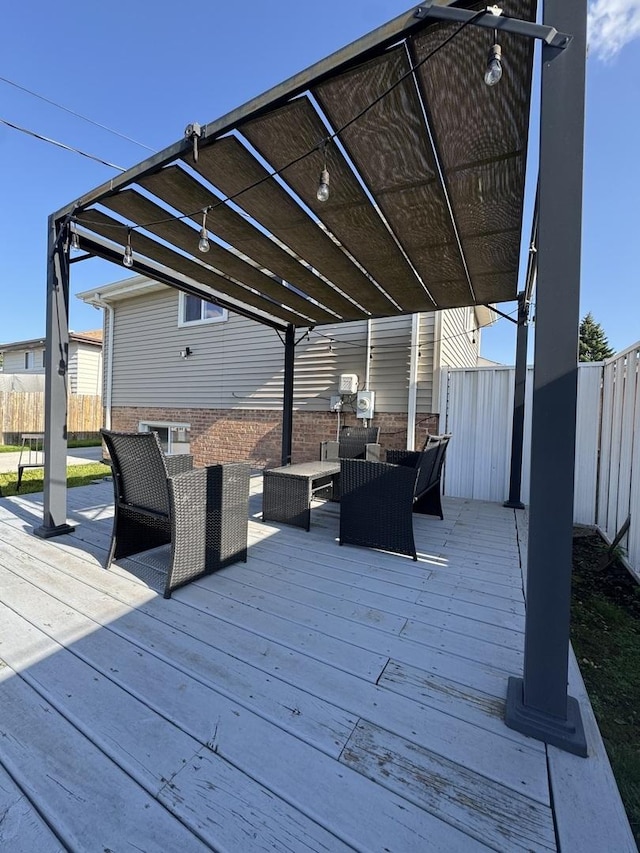 3712 W 121st St, Alsip, IL 60803 - wooden deck with outdoor lounge area