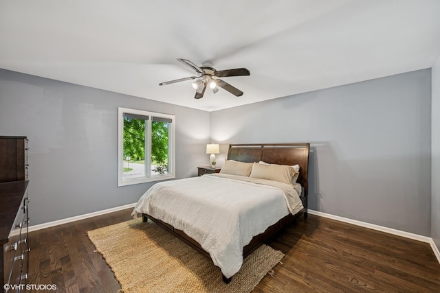 10 N Highview Cir, Hawthorn Woods, IL 60047 - bedroom featuring dark wood-style flooring and a ceiling fan