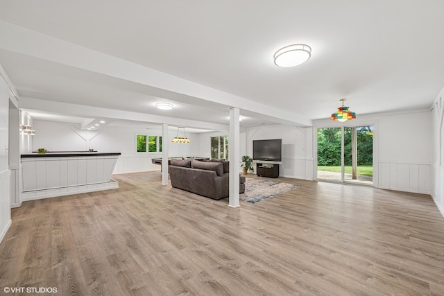 10 N Highview Cir, Hawthorn Woods, IL 60047 - living room featuring light wood-style floors and a decorative wall