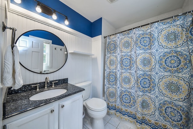 1605 Rita Ave, Saint Charles, IL 60174 - bathroom with tile patterned flooring, vanity, and a shower with shower curtain
