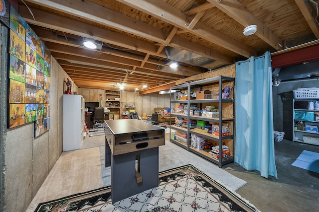 1605 Rita Ave, Saint Charles, IL 60174 - unfinished below grade area with fridge