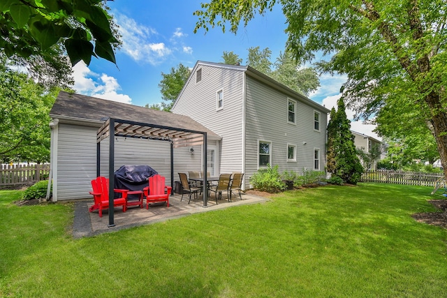 1605 Rita Ave, Saint Charles, IL 60174 - rear view of property featuring a pergola, a fenced backyard, and a patio area