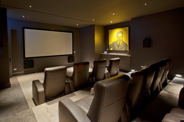 118 E Erie St Unit 21C, Chicago, IL 60611 - cinema with carpet floors and recessed lighting