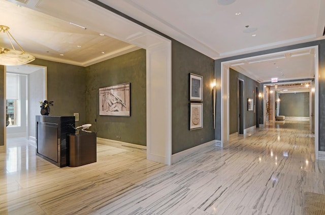 118 E Erie St Unit 21C, Chicago, IL 60611 - hallway featuring baseboards