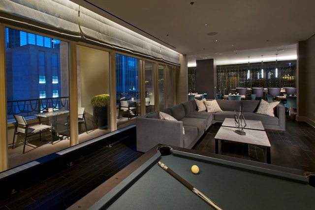 118 E Erie St Unit 21C, Chicago, IL 60611 - recreation room with wood finished floors and billiards table