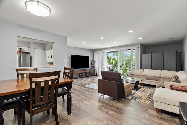 7502 Farmingdale Dr Unit 408, Darien, IL 60561 - living room featuring light wood-type flooring and recessed lighting