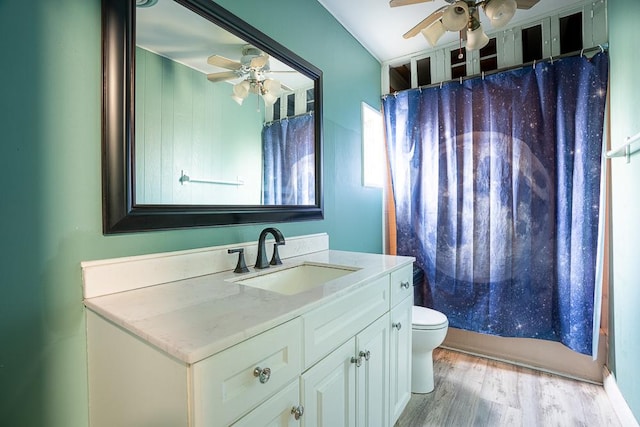 8112 Christie Ave, Lyons, IL 60534 - full bath with ceiling fan, vanity, and wood finished floors