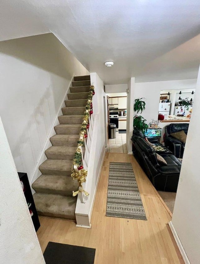 2086 Country Club Dr Unit 3F, Woodridge, IL 60517 - stairs with wood finished floors