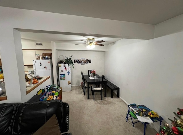 2086 Country Club Dr Unit 3F, Woodridge, IL 60517 - carpeted dining space featuring a ceiling fan