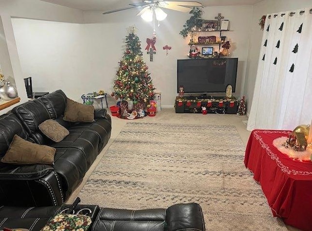 2086 Country Club Dr Unit 3F, Woodridge, IL 60517 - carpeted living room with a ceiling fan