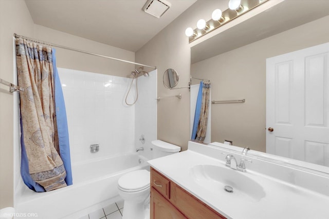 1175 Oxford Ct, Lake Zurich, IL 60047 - full bath with vanity, shower / tub combo with curtain, and tile patterned floors