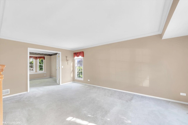 1175 Oxford Ct, Lake Zurich, IL 60047 - spare room featuring ornamental molding and carpet flooring