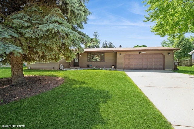 11607 Frederick Way, Huntley, IL 60142 - view of front of property with a garage, a front yard, and concrete driveway
