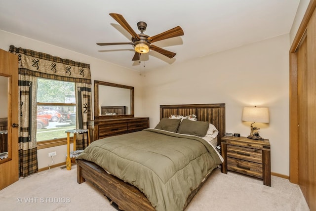 11607 Frederick Way, Huntley, IL 60142 - bedroom with light colored carpet and ceiling fan
