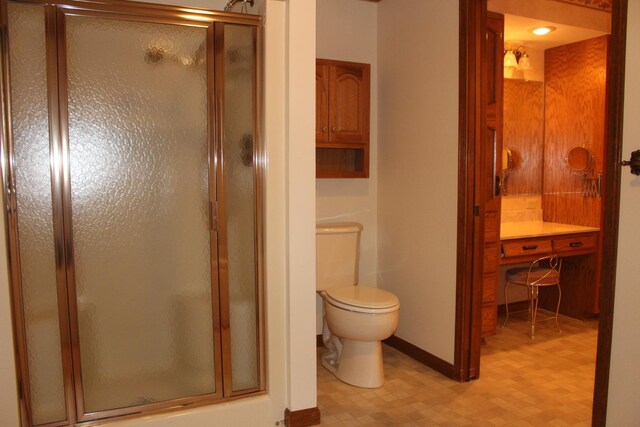 28 Manorhill Dr, Clinton, IL 61727 - bathroom with tile patterned floors and a shower stall