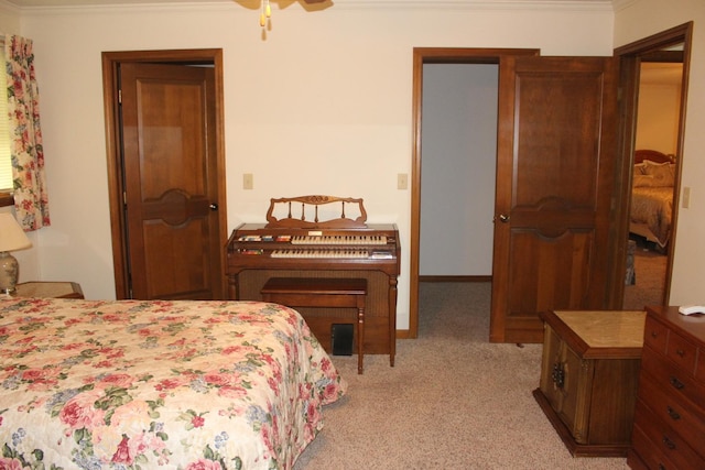 28 Manorhill Dr, Clinton, IL 61727 - bedroom featuring ornamental molding and light carpet