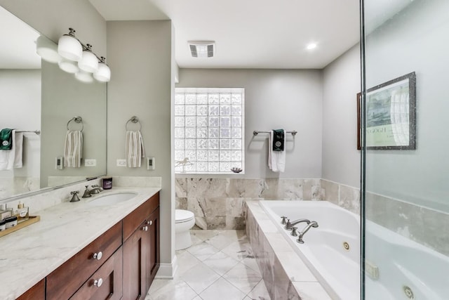 846 W Roscoe St Unit 3W, Chicago, IL 60657 - full bathroom featuring vanity and a whirlpool tub
