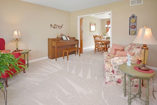 3115 Sable Oaks Rd, Bloomington, IL 61704 - living area featuring carpet and baseboards