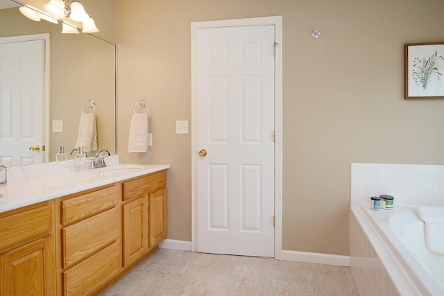 3115 Sable Oaks Rd, Bloomington, IL 61704 - bathroom with vanity and a garden tub