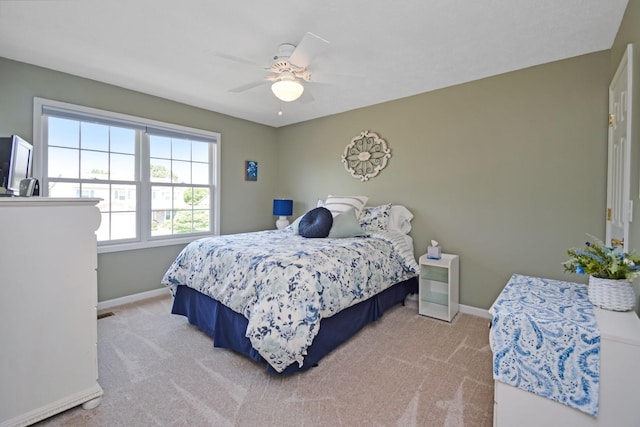 3115 Sable Oaks Rd, Bloomington, IL 61704 - bedroom featuring light colored carpet and a ceiling fan