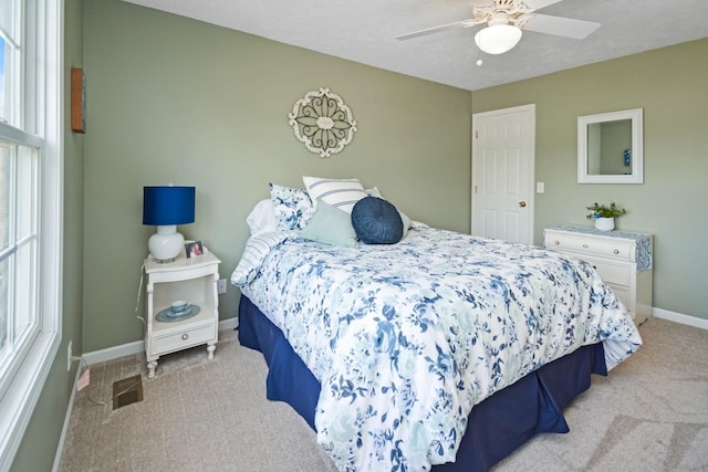 3115 Sable Oaks Rd, Bloomington, IL 61704 - bedroom with light carpet and ceiling fan