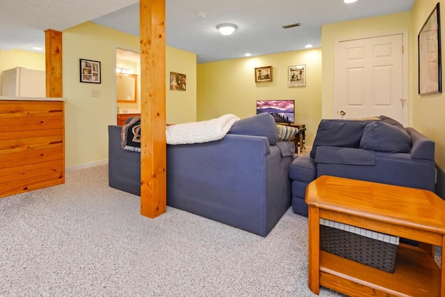 3115 Sable Oaks Rd, Bloomington, IL 61704 - living room featuring recessed lighting and carpet floors