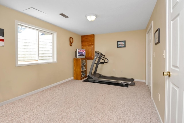 3115 Sable Oaks Rd, Bloomington, IL 61704 - workout area with carpet flooring and baseboards