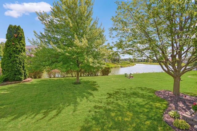 3115 Sable Oaks Rd, Bloomington, IL 61704 - view of green lawn with a water view
