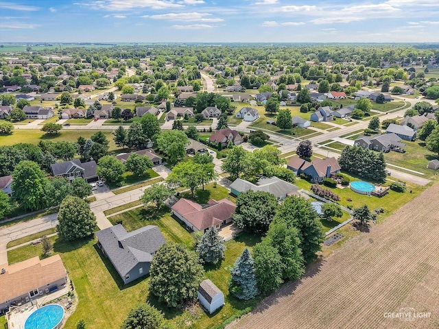 1225 Whitetail Ln, Sandwich, IL 60548 - aerial view of residential area with a pool area