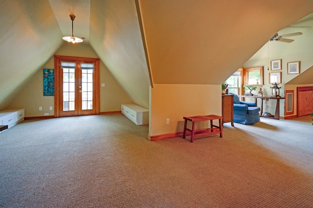 9 Harwood Pl, Bloomington, IL 61701 - bonus room with lofted ceiling, carpet flooring, healthy amount of natural light, and a ceiling fan