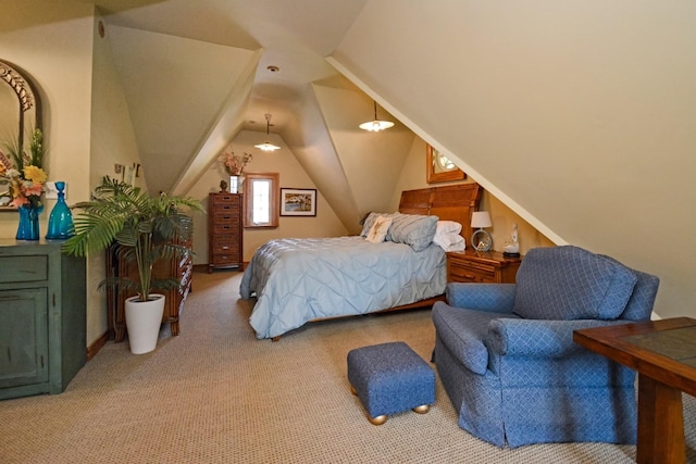 9 Harwood Pl, Bloomington, IL 61701 - bedroom featuring light colored carpet and vaulted ceiling