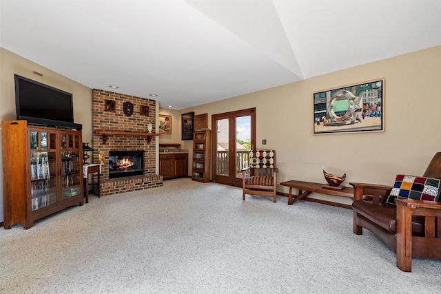 1304 Sheffield Ct, Carol Stream, IL 60188 - living area featuring carpet floors and a fireplace