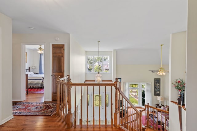 1304 Sheffield Ct, Carol Stream, IL 60188 - corridor with an upstairs landing and hardwood / wood-style flooring