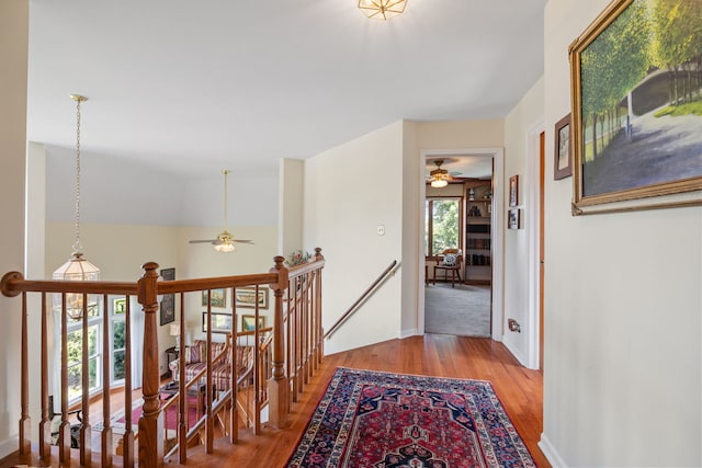 1304 Sheffield Ct, Carol Stream, IL 60188 - hallway featuring an upstairs landing and wood finished floors