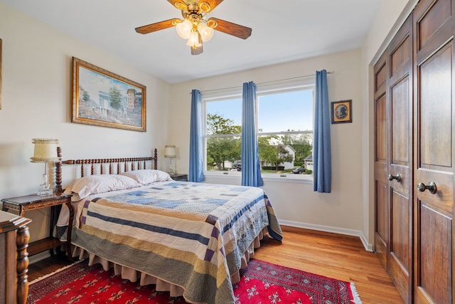 1304 Sheffield Ct, Carol Stream, IL 60188 - bedroom featuring light wood-style flooring and a ceiling fan