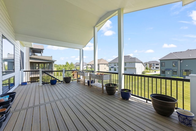 4216 Carpenter Rd, Naperville, IL 60564 - wooden terrace featuring a residential view and a yard