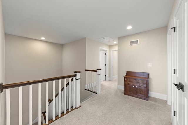 4216 Carpenter Rd, Naperville, IL 60564 - hall featuring an upstairs landing, carpet flooring, and recessed lighting