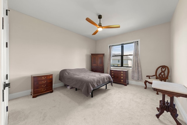 4216 Carpenter Rd, Naperville, IL 60564 - bedroom featuring light colored carpet and a ceiling fan