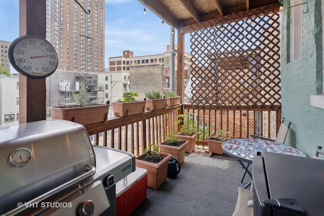 5245 N Winthrop Ave Unit 3S, Chicago, IL 60640 - patio / terrace with grilling area and a city view
